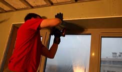Монтаж відкосів із гіпсокартону